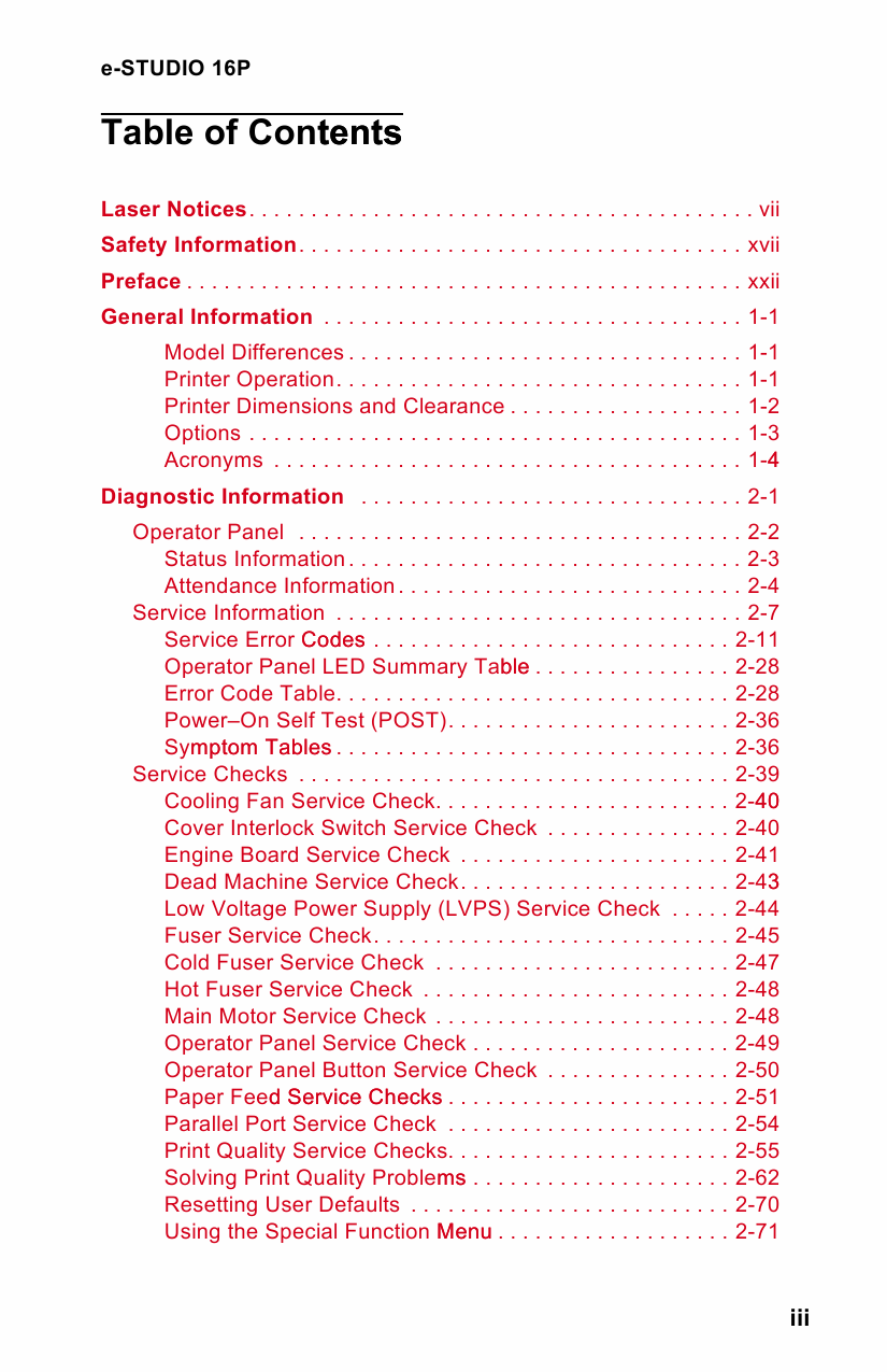 TOSHIBA e-STUDIO 16P Service Manual and Parts-2